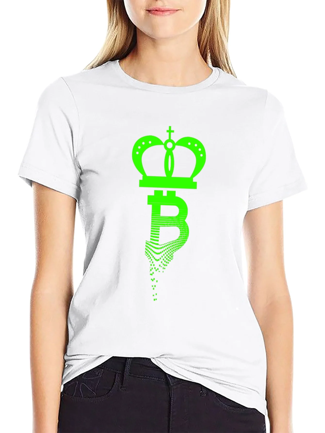 Rebbecca Bitcoin King Black T-Shirt - Crypto Crown Tee