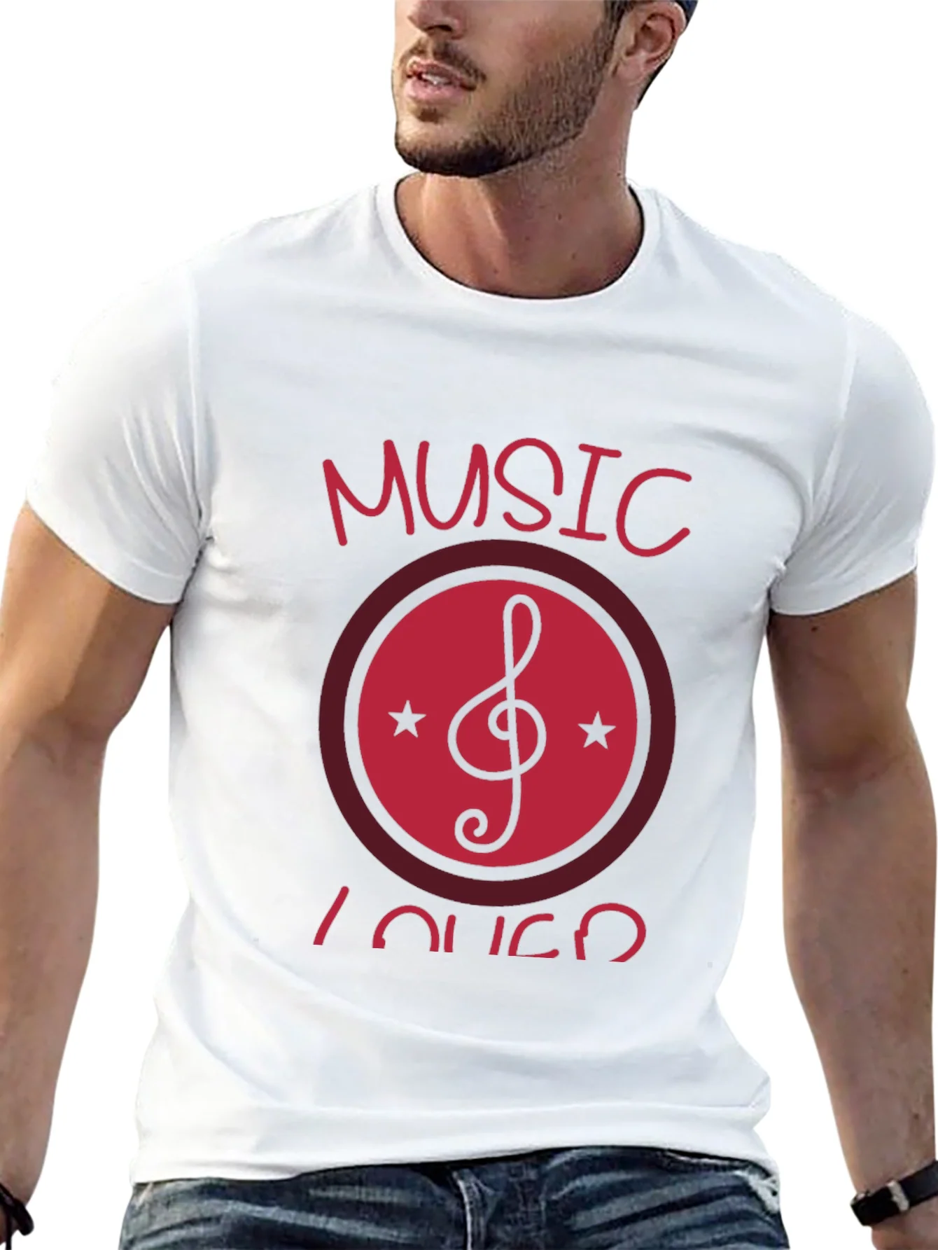 Camiseta Negra con Dise?o Musical