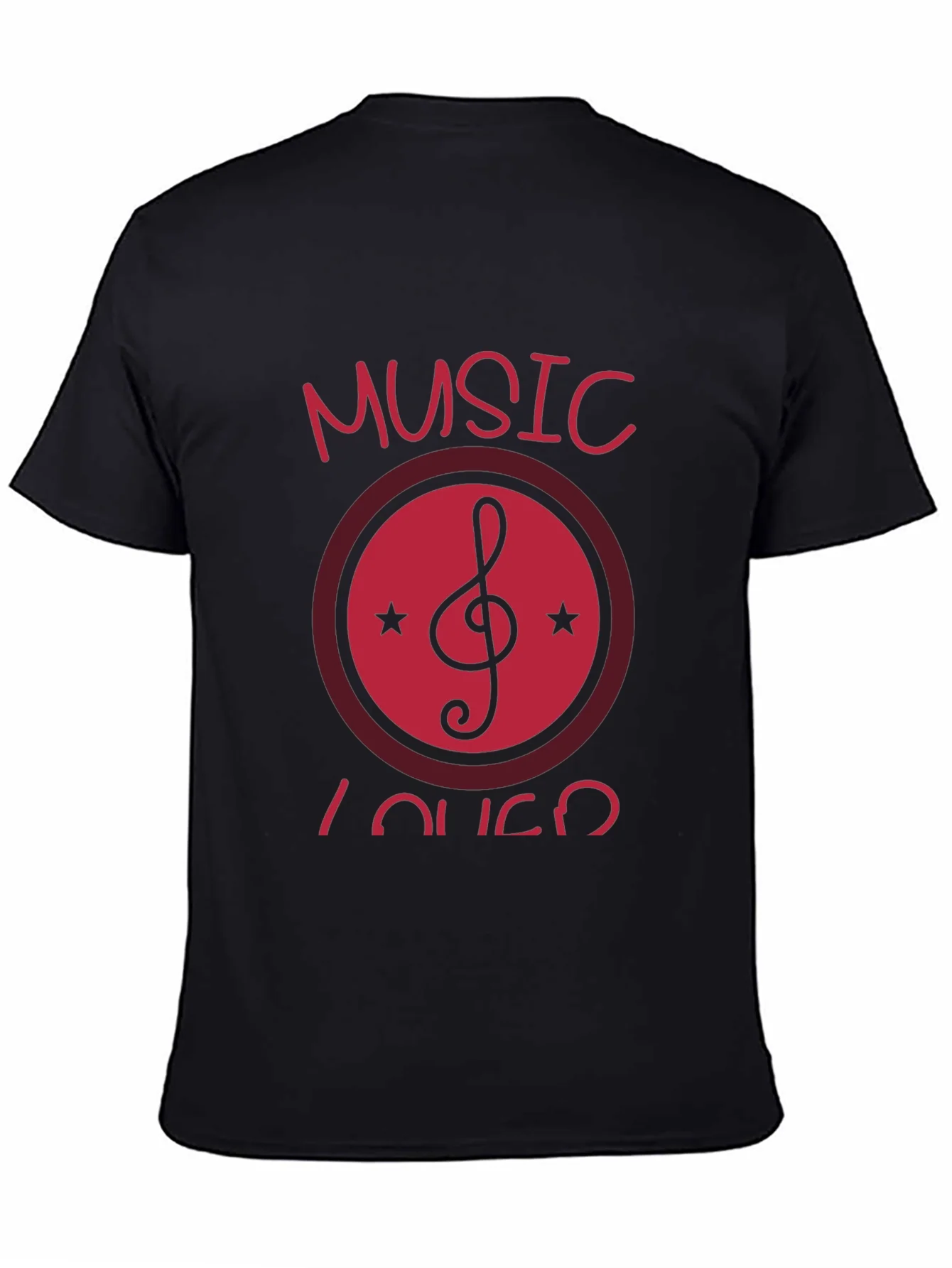 Camiseta Negra con Dise?o Musical