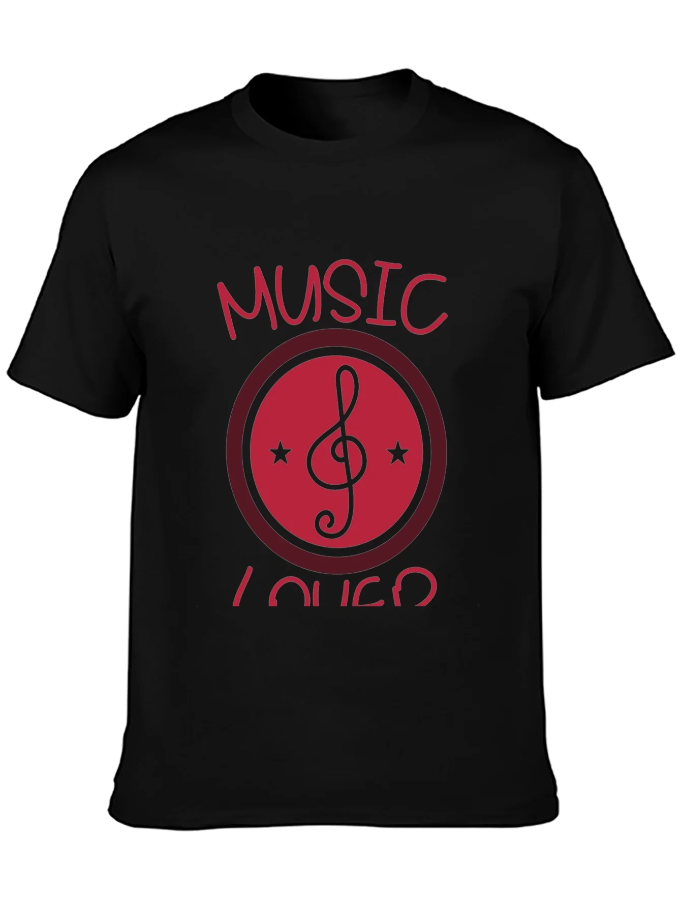 Camiseta Negra con Dise?o Musical