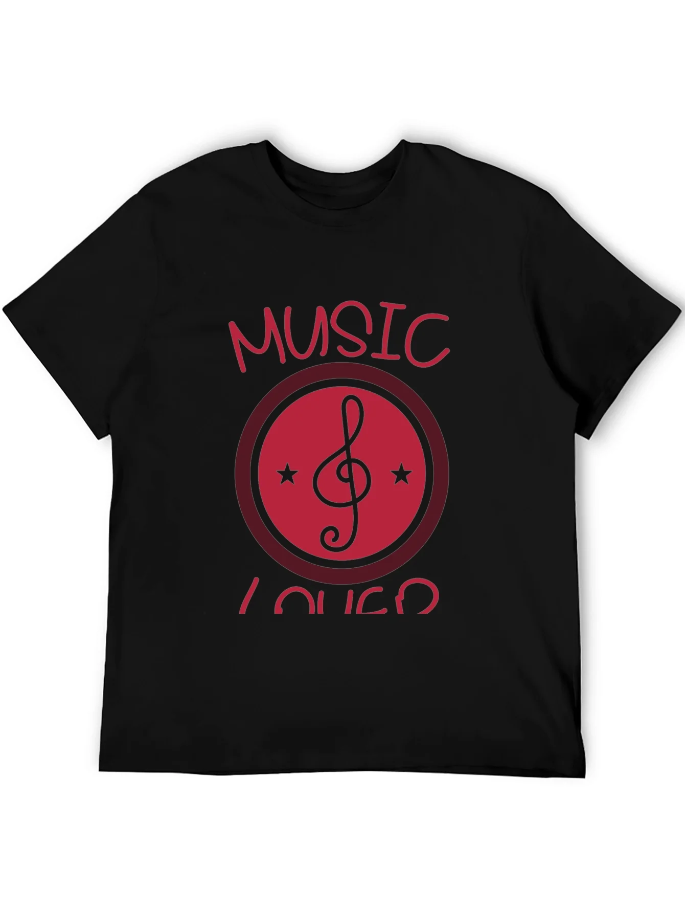 Camiseta Negra con Dise?o Musical