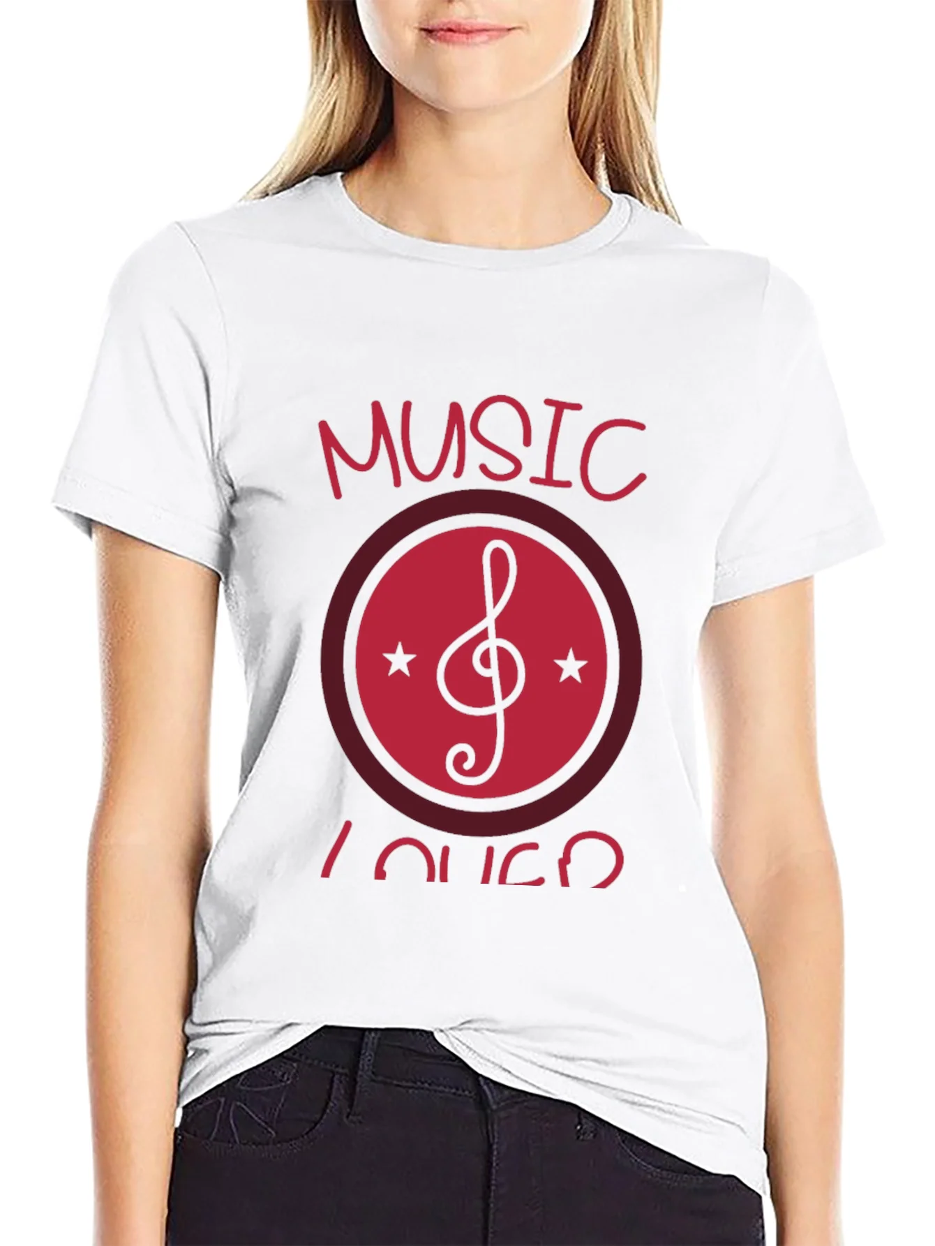 Camiseta Negra con Dise?o Musical