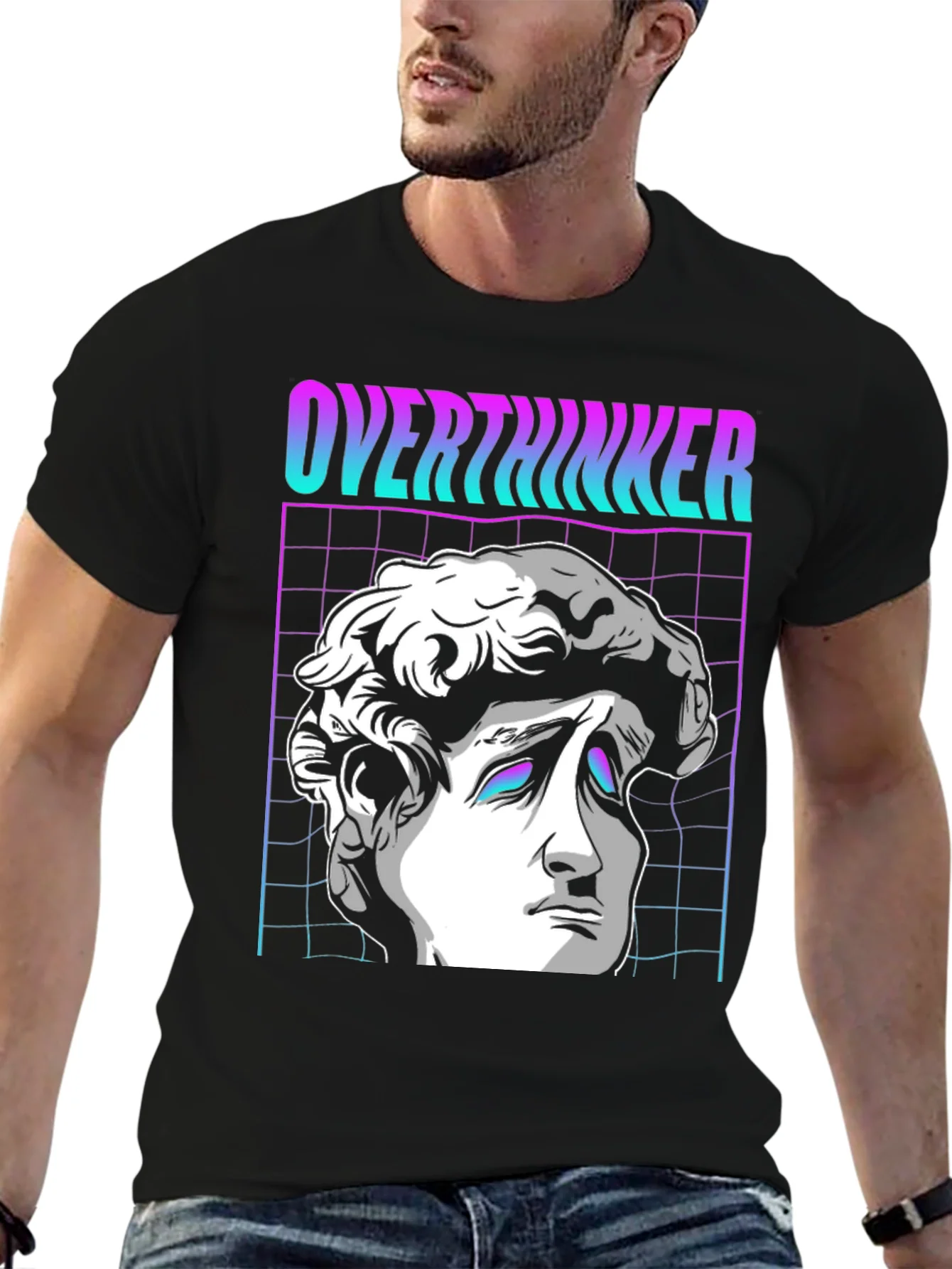 Rebbecca Overthinker Vaporwave T-Shirt - Aesthetic Design