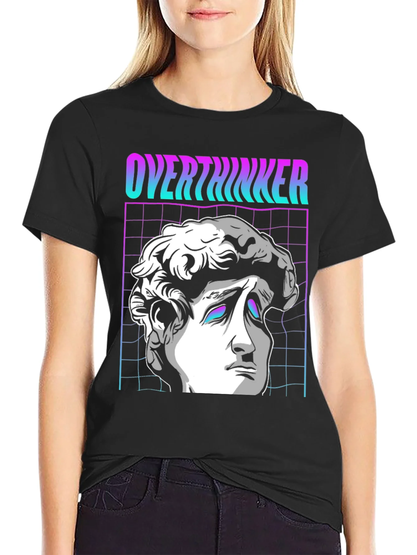 Rebbecca Overthinker Vaporwave T-Shirt - Aesthetic Design