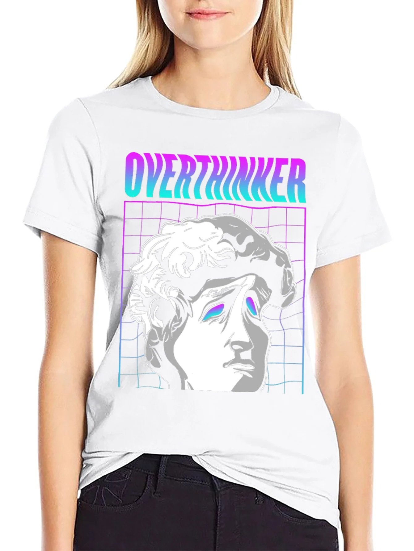 Rebbecca Overthinker Vaporwave T-Shirt - Aesthetic Design