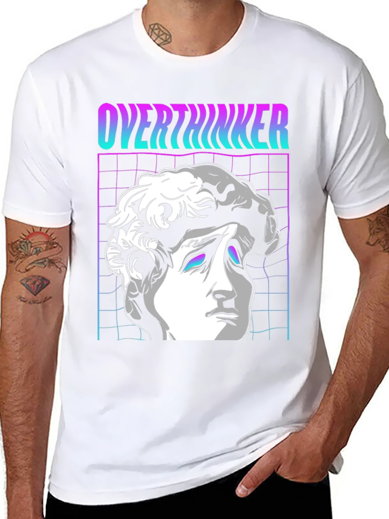Rebbecca Overthinker Vaporwave T-Shirt - Aesthetic Design