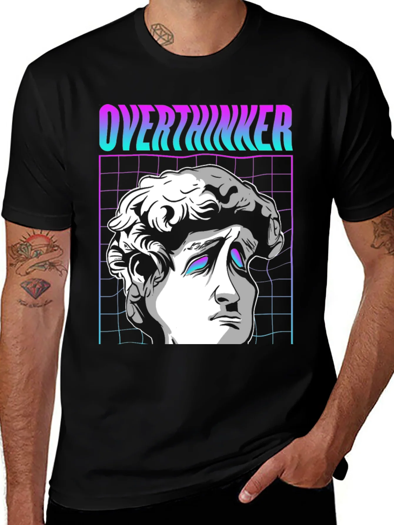 Rebbecca Overthinker Vaporwave T-Shirt - Aesthetic Design