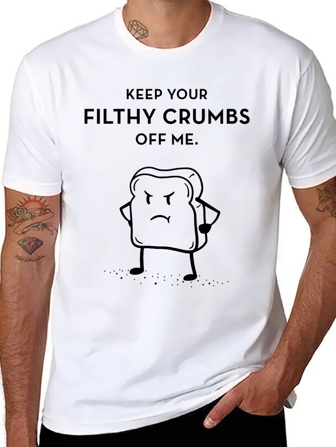 Rebbecca Funny Keep Your Filthy Crumbs Off Me T-Shirt