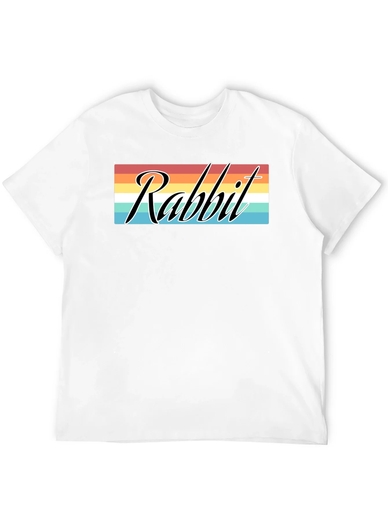 Rebbecca Rabbit Retro Graphic T-Shirt - Black
