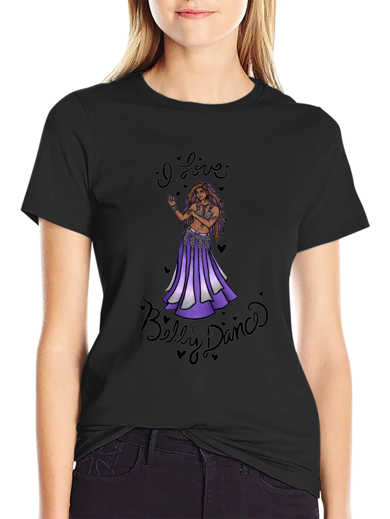 Rebbecca I Love Belly Dance Black T-Shirt
