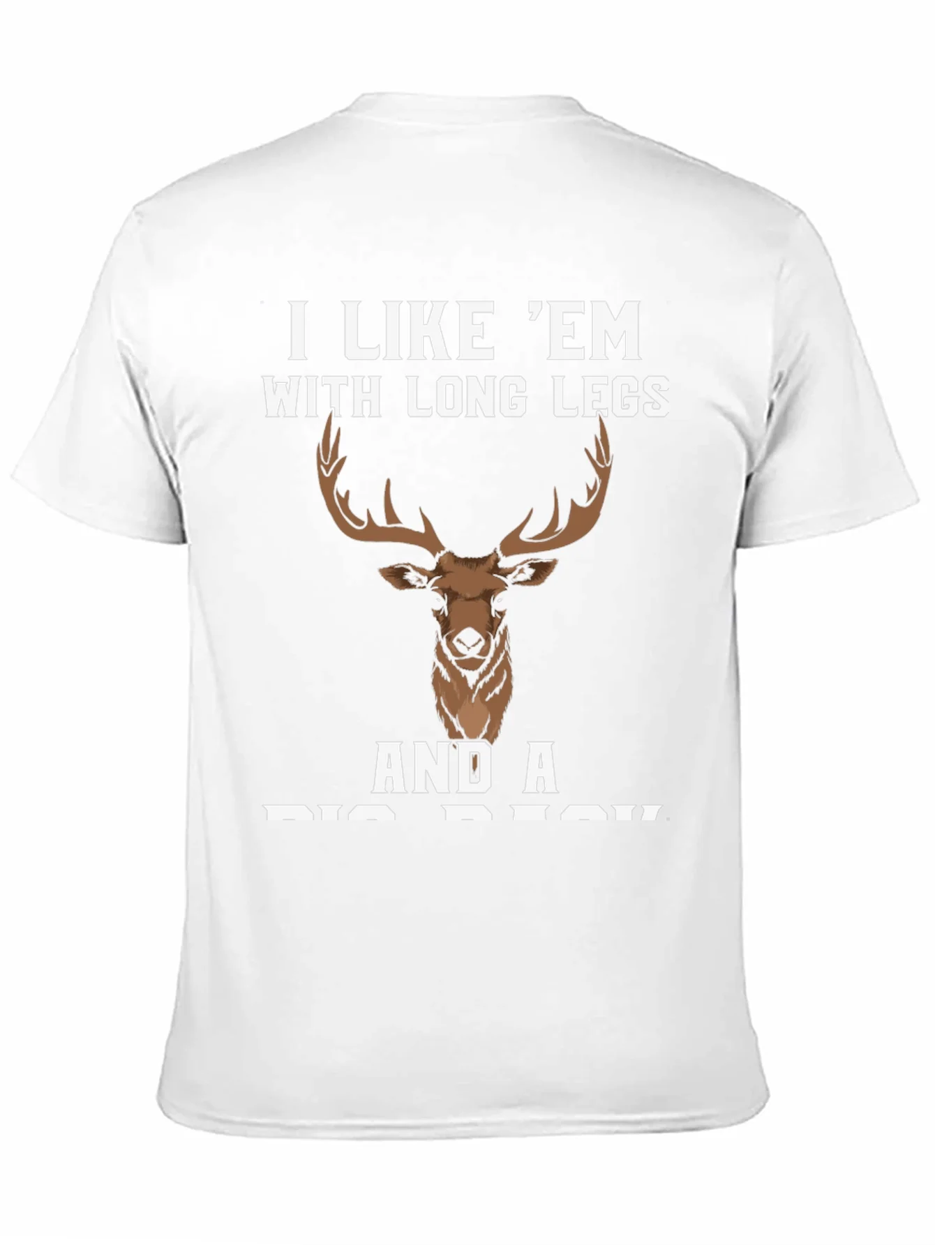 Rebbecca I Like Em Long Legs Deer Graphic Tee