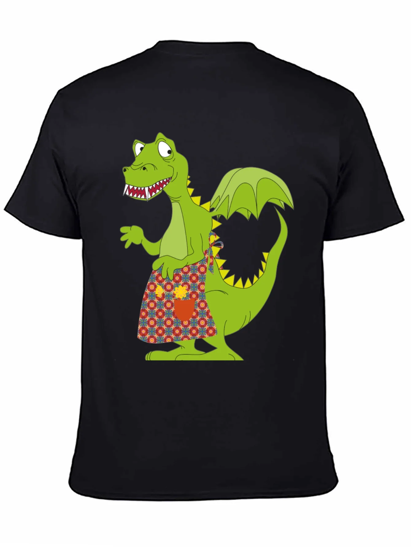 Rebbecca Funny Dragon Graphic Tee - Quirky Black T-Shirt