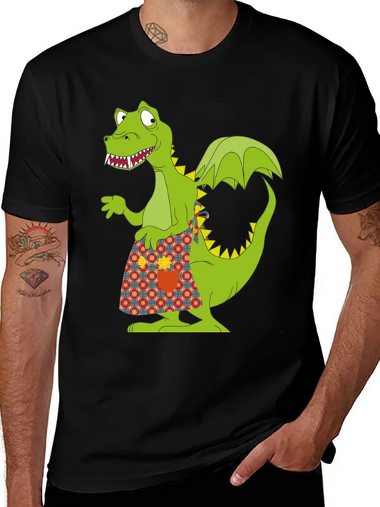 Rebbecca Funny Dragon Graphic Tee - Quirky Black T-Shirt