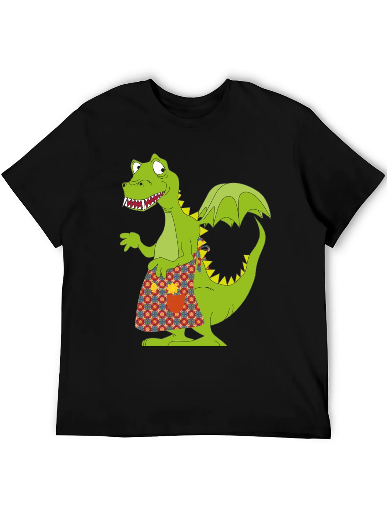 Rebbecca Funny Dragon Graphic Tee - Quirky Black T-Shirt