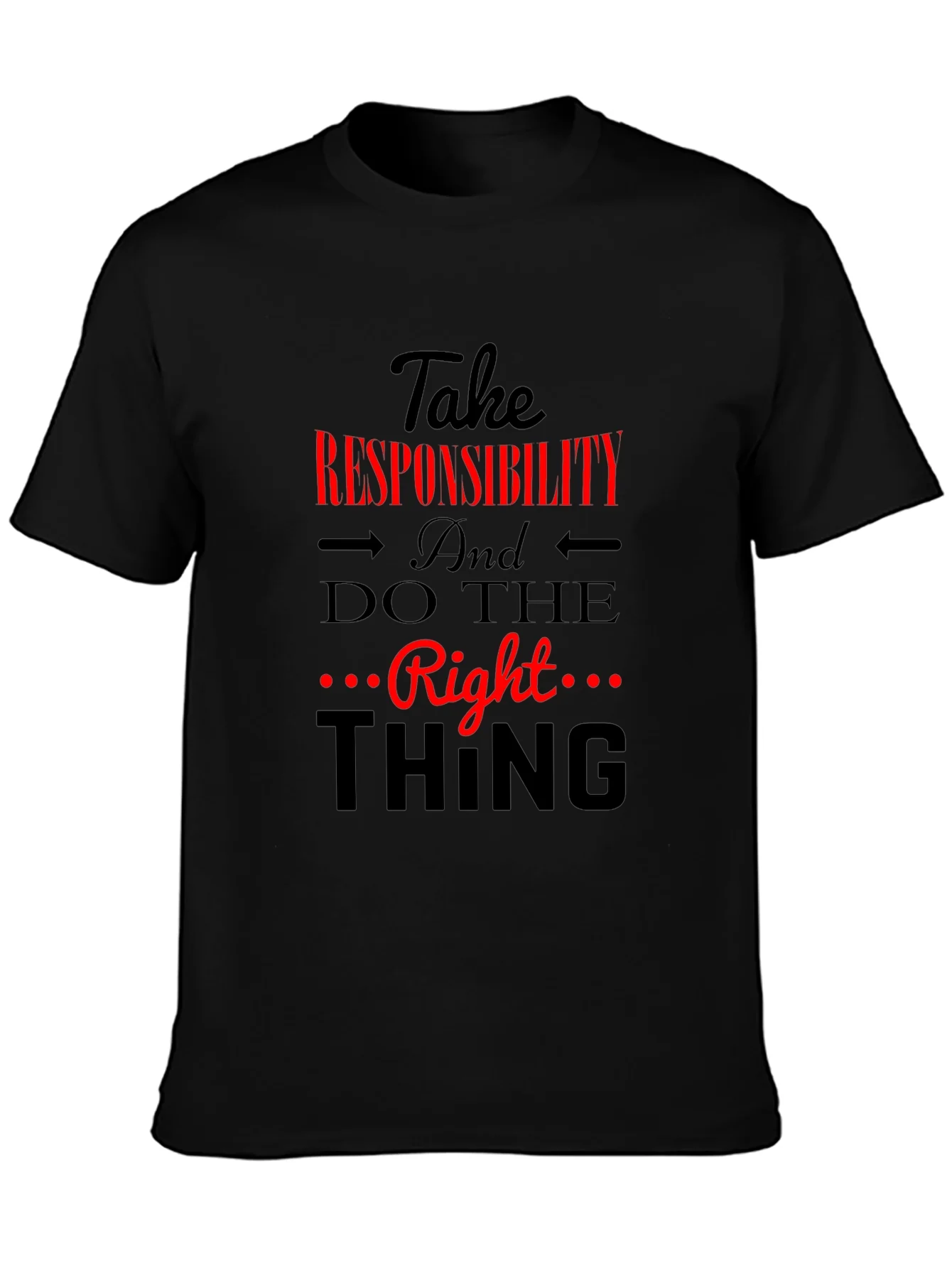 Rebbecca Take Responsibility Black Graphic Tee