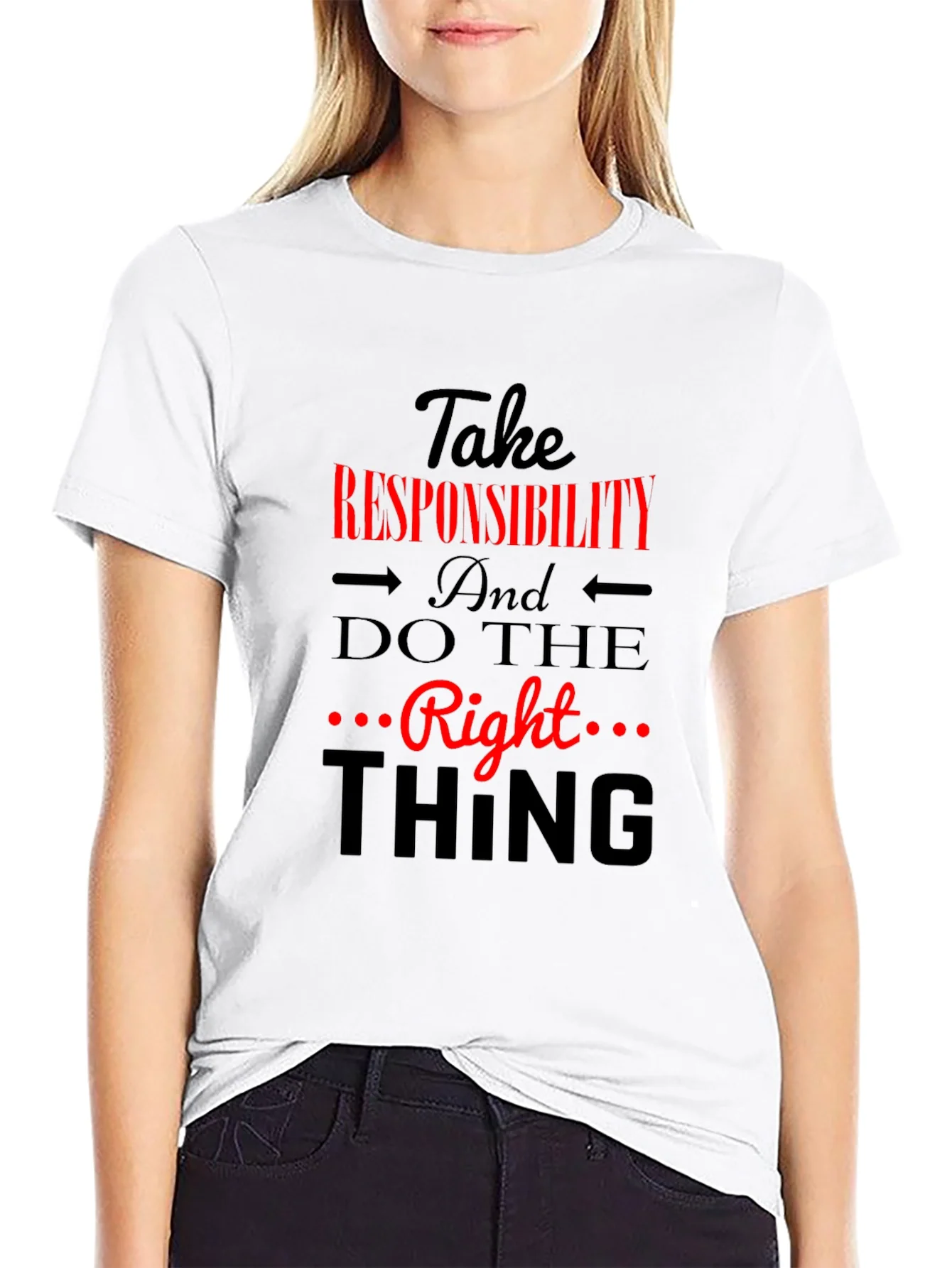 Rebbecca Take Responsibility Black Graphic Tee