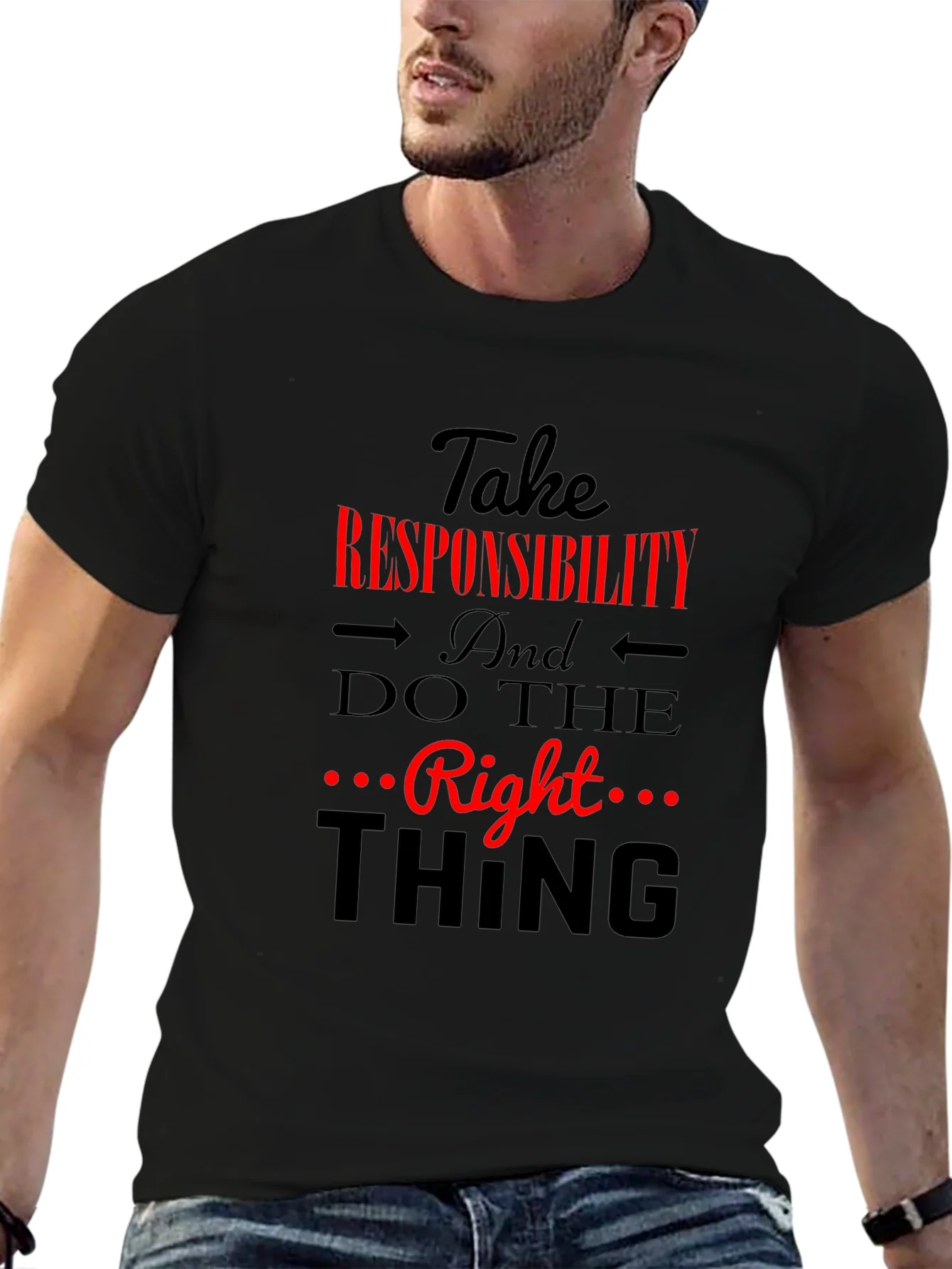 Rebbecca Take Responsibility Black Graphic Tee