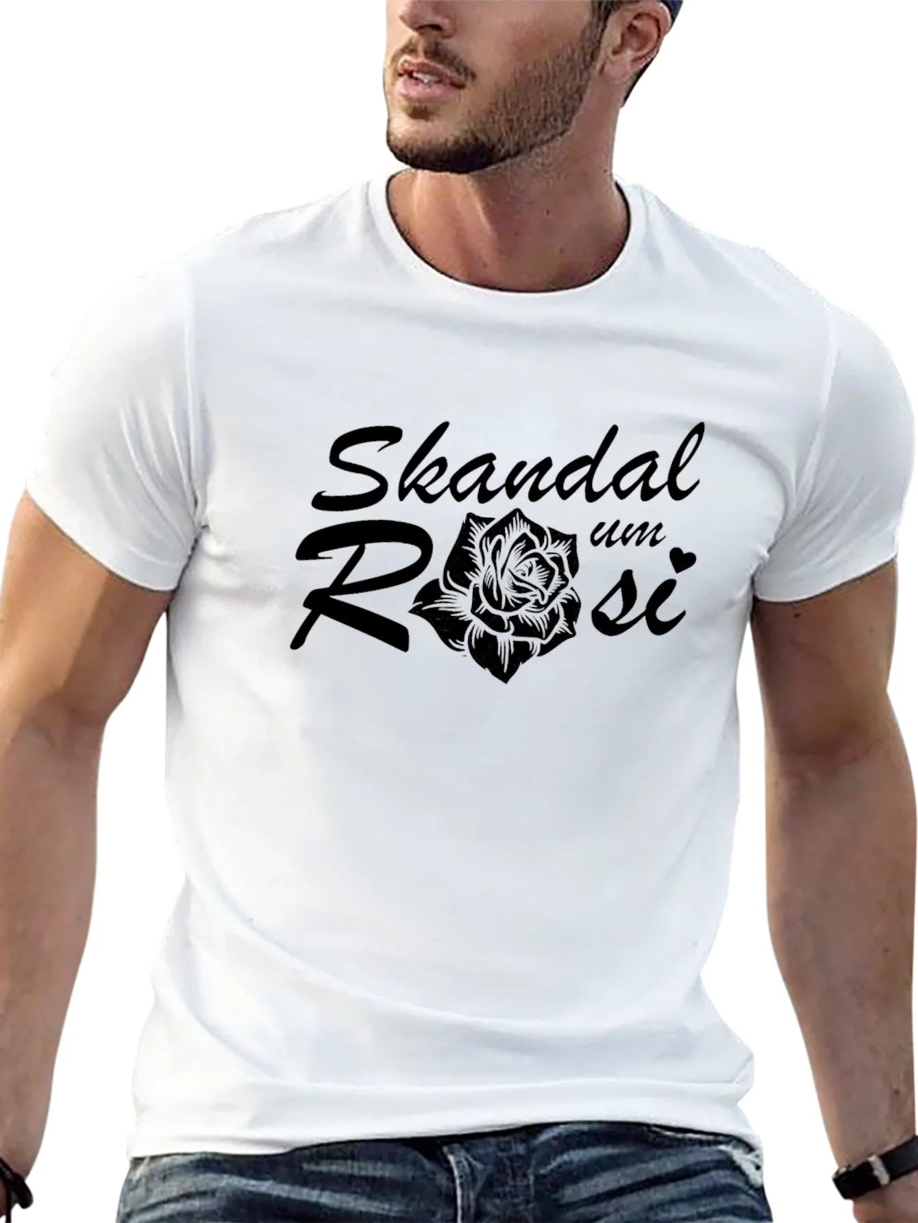 Rebbecca Skandal Um Rosi Rose Graphic Black T-Shirt