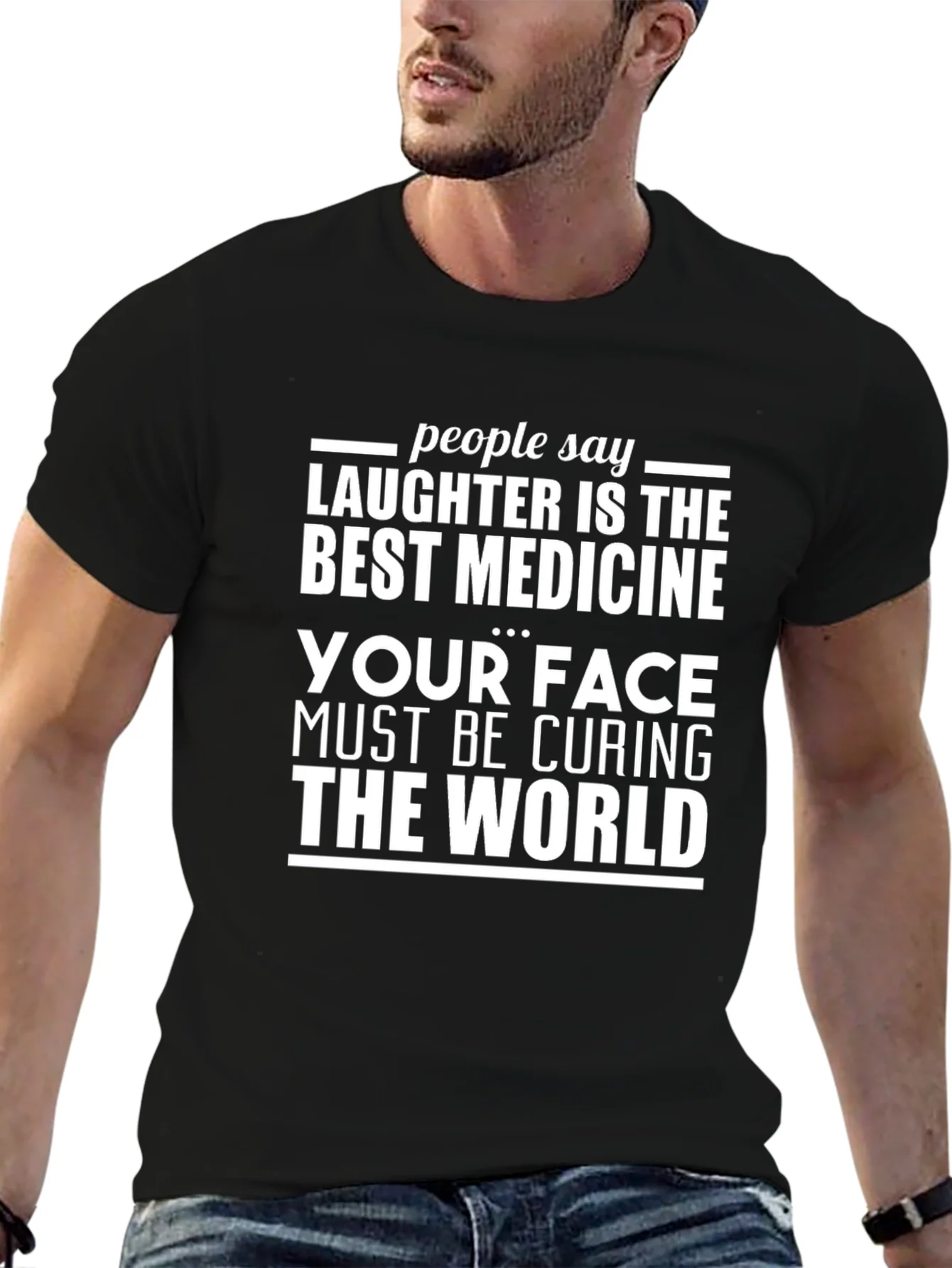 Rebbecca Humorous T-Shirt: Laughter is the Best Medicine