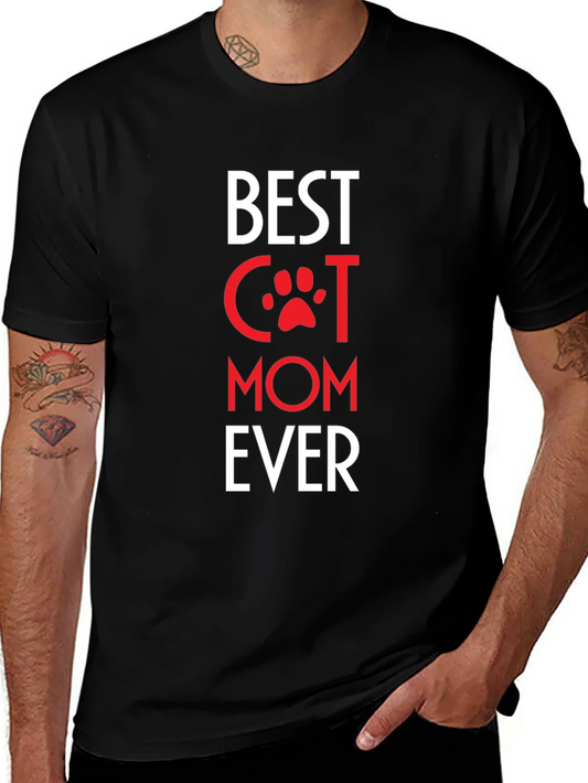 Camiseta Negra Best Cat Mom Ever
