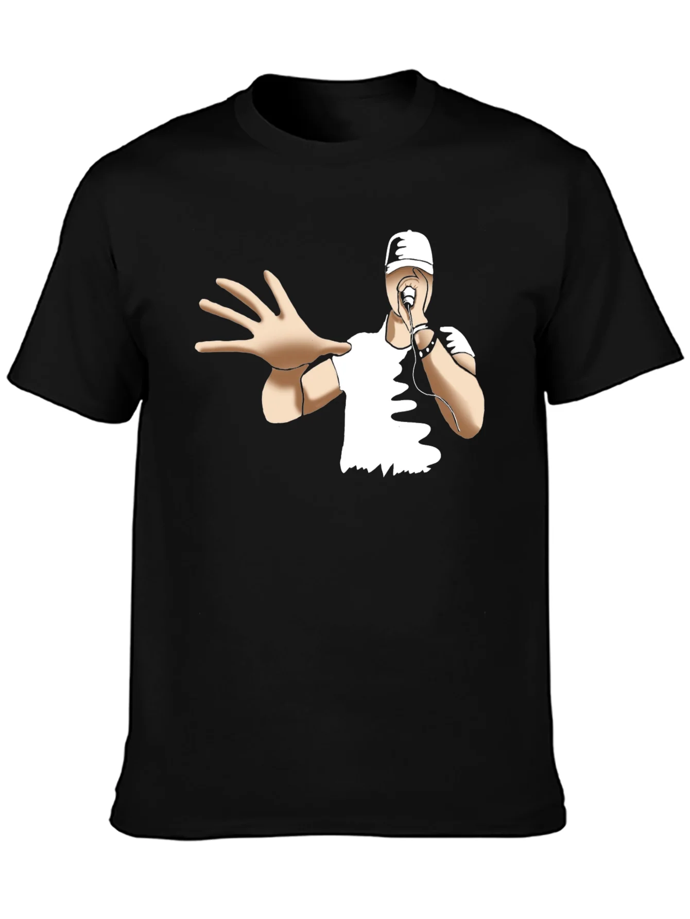 Rebbecca Cool Cartoon Rapper Black T-Shirt