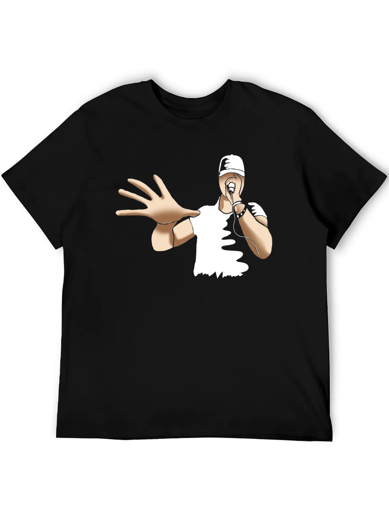 Rebbecca Cool Cartoon Rapper Black T-Shirt
