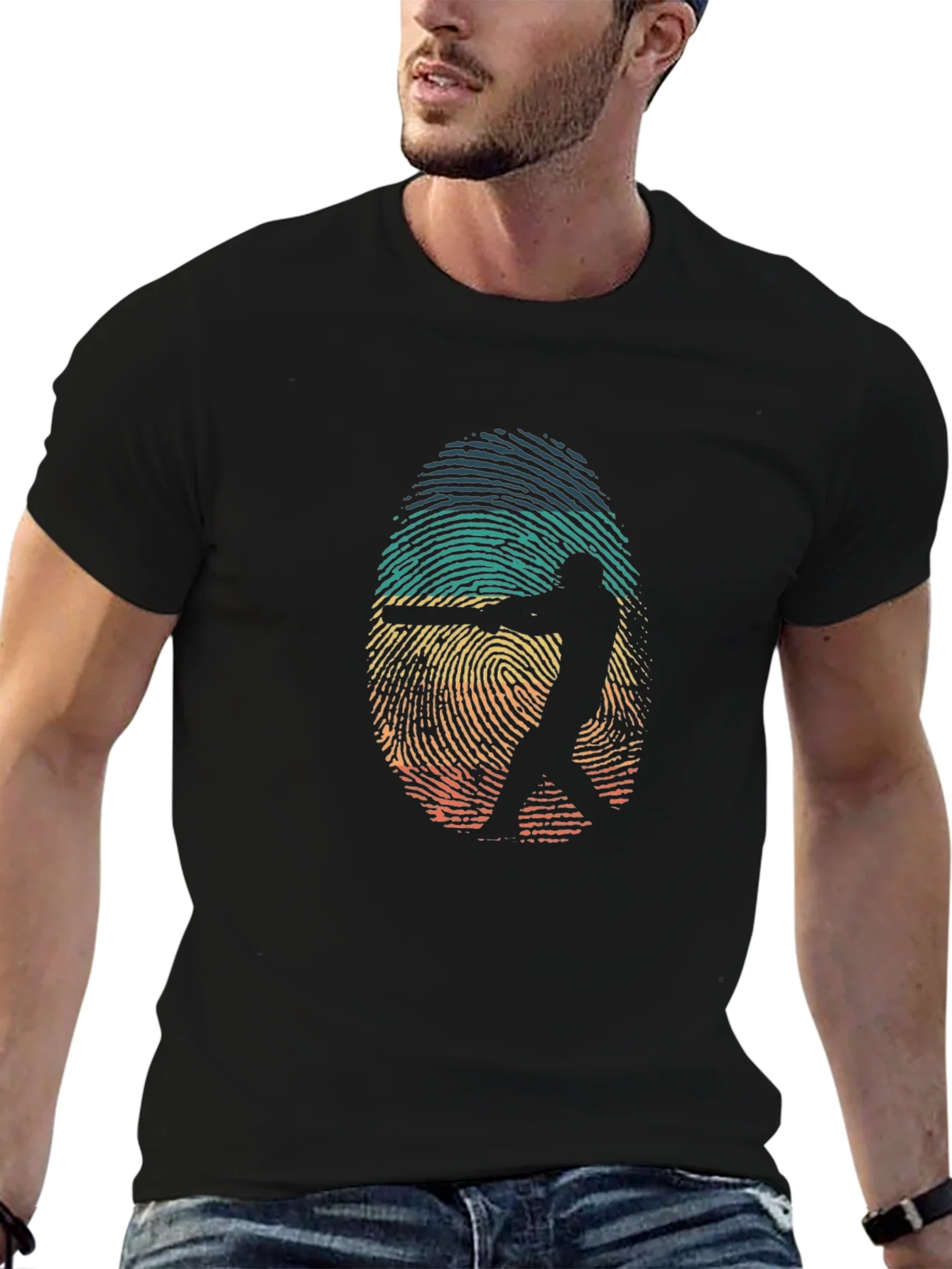 Rebbecca Ringer Fingerprint Gun Silhouette Graphic Tee