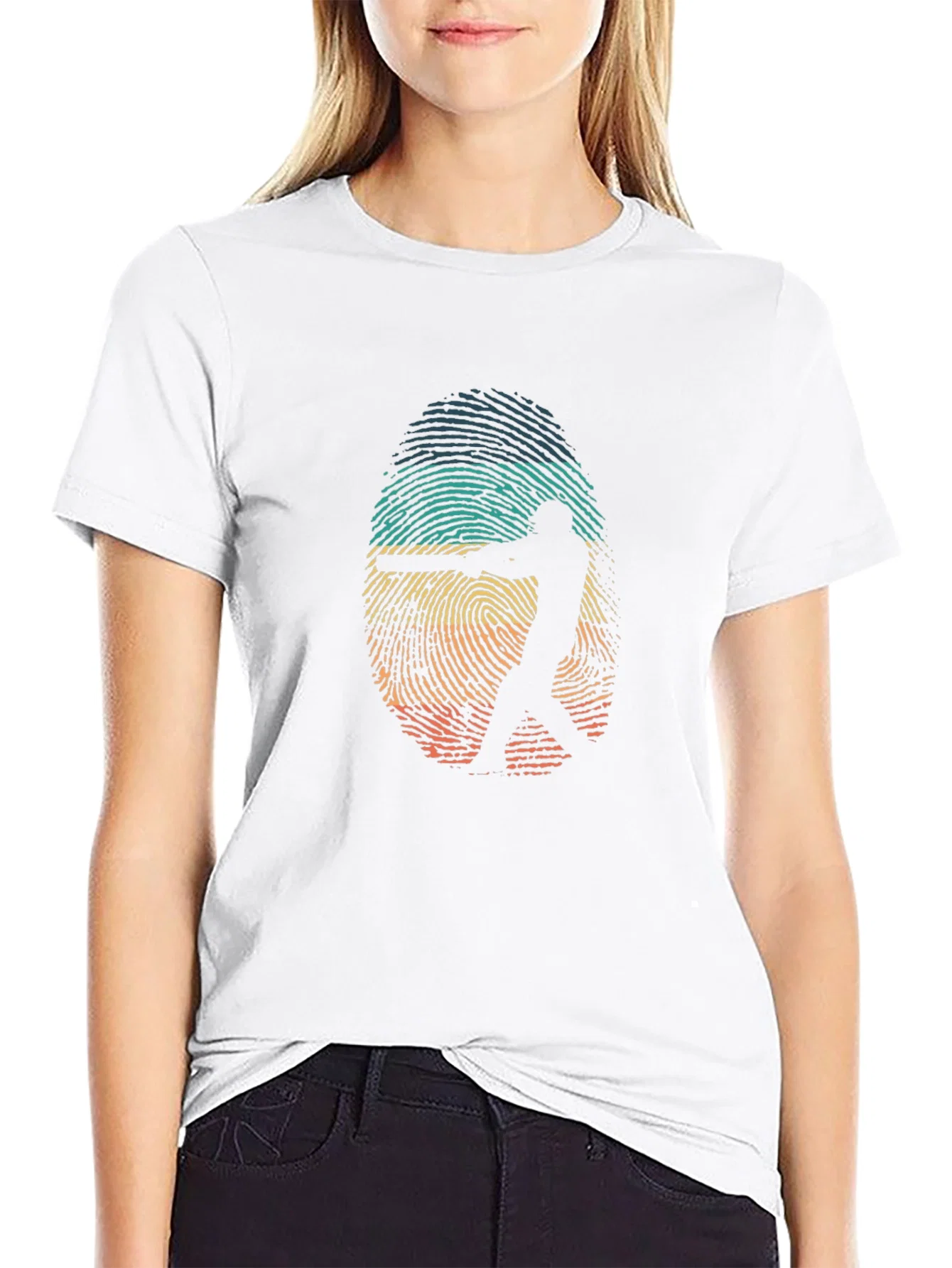 Rebbecca Ringer Fingerprint Gun Silhouette Graphic Tee