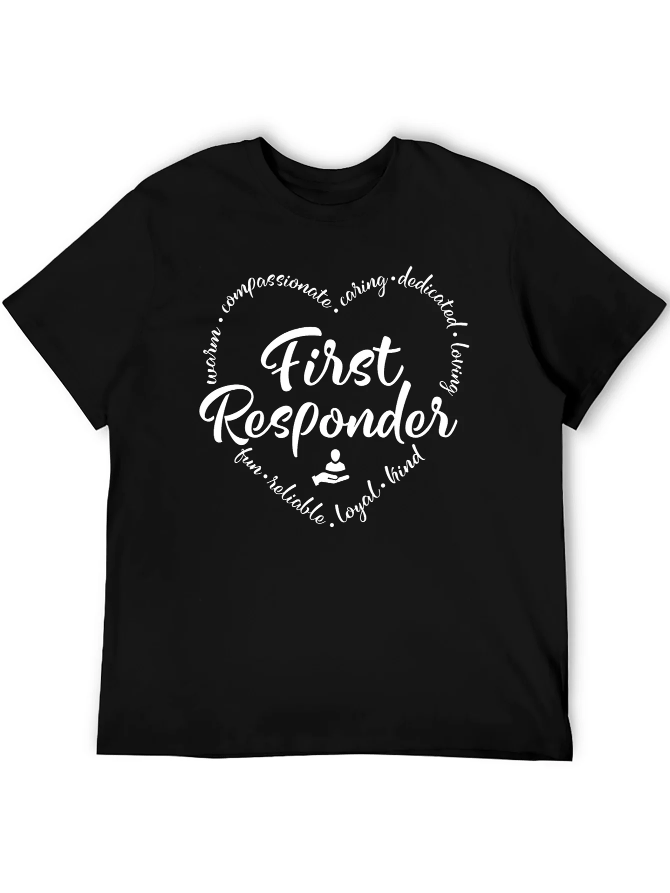 Rebbecca First Responder Heart T-Shirt - Caring Loyal Fun