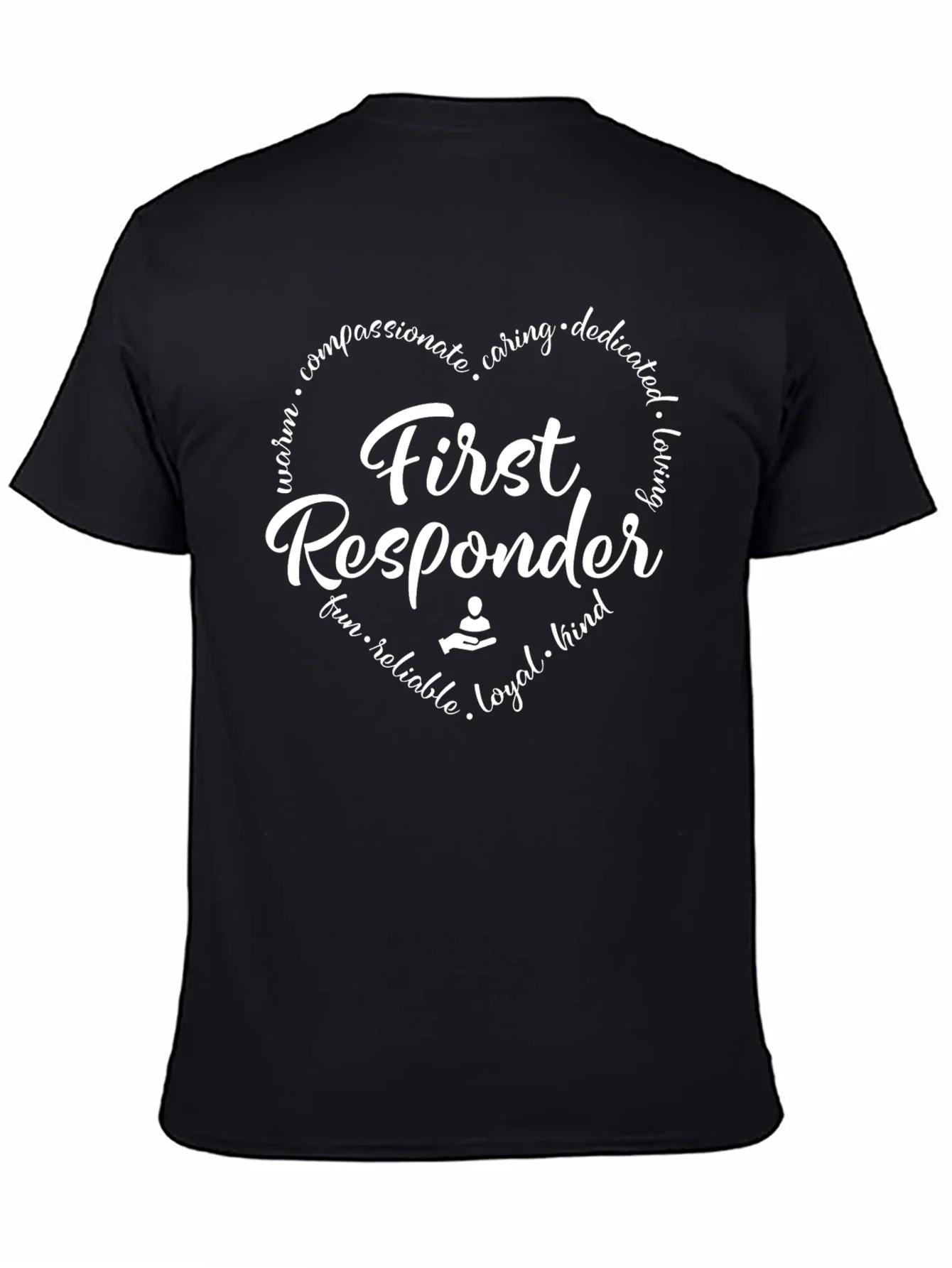 Rebbecca First Responder Heart T-Shirt - Caring Loyal Fun