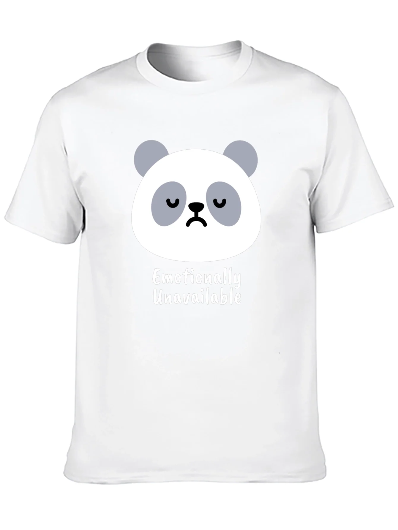 Camiseta Negra con Panda Emocionalmente No Disponible