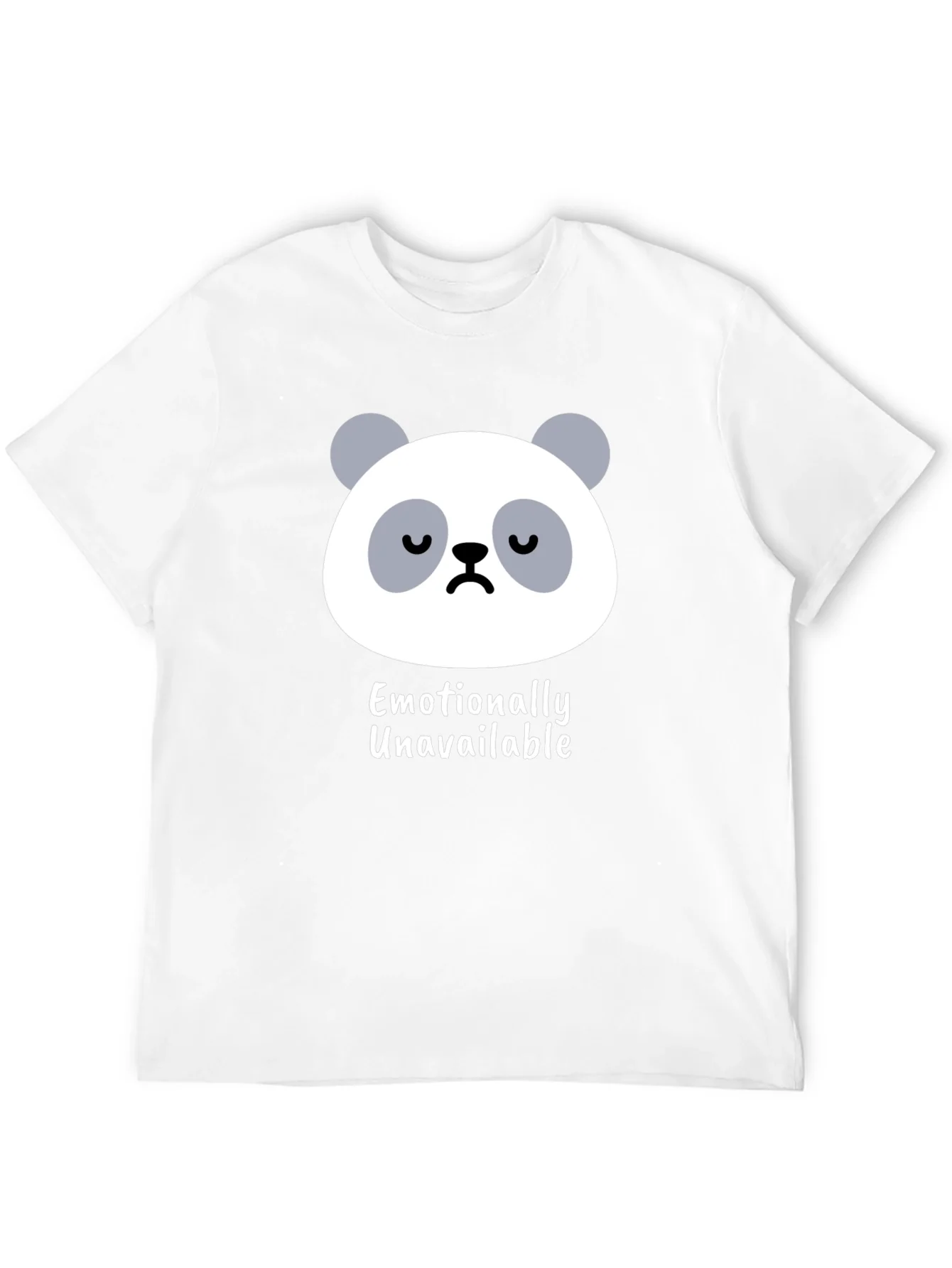 Camiseta Negra con Panda Emocionalmente No Disponible