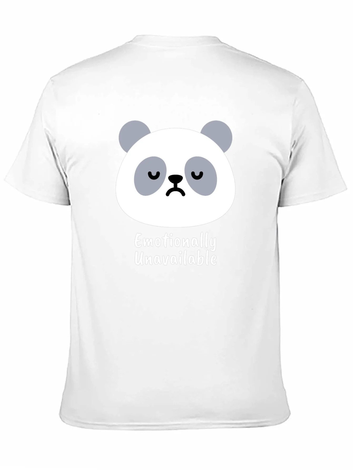 Camiseta Negra con Panda Emocionalmente No Disponible