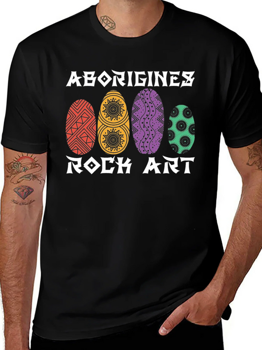Camiseta Negra Arte Rupestre Abor¨ªgenes