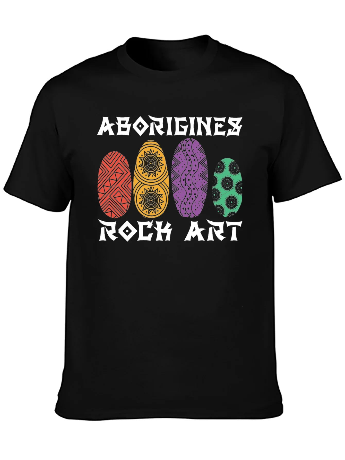 Camiseta Negra Arte Rupestre Abor¨ªgenes