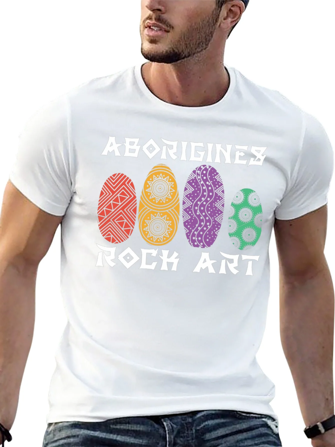 Camiseta Negra Arte Rupestre Abor¨ªgenes