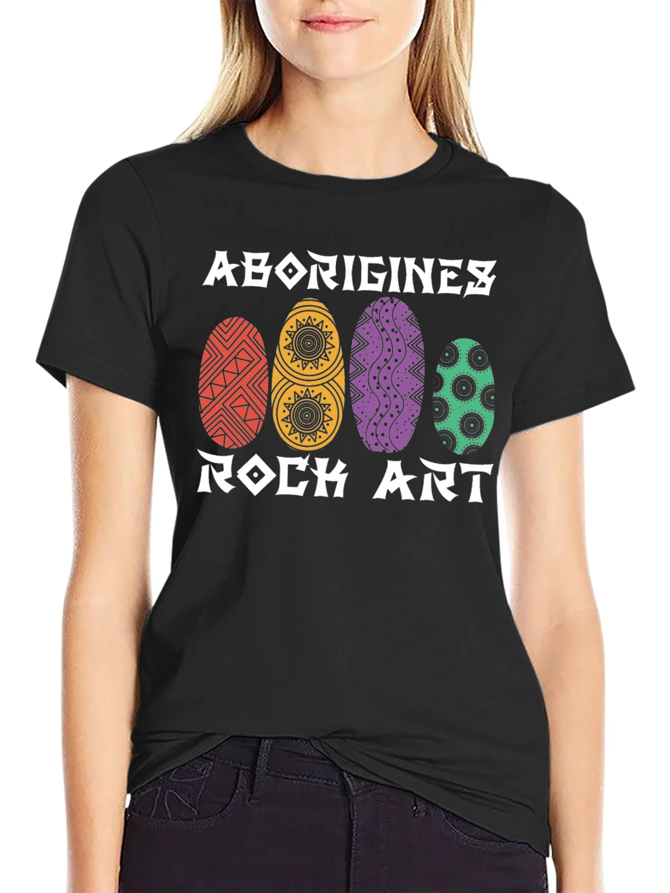 Camiseta Negra Arte Rupestre Abor¨ªgenes