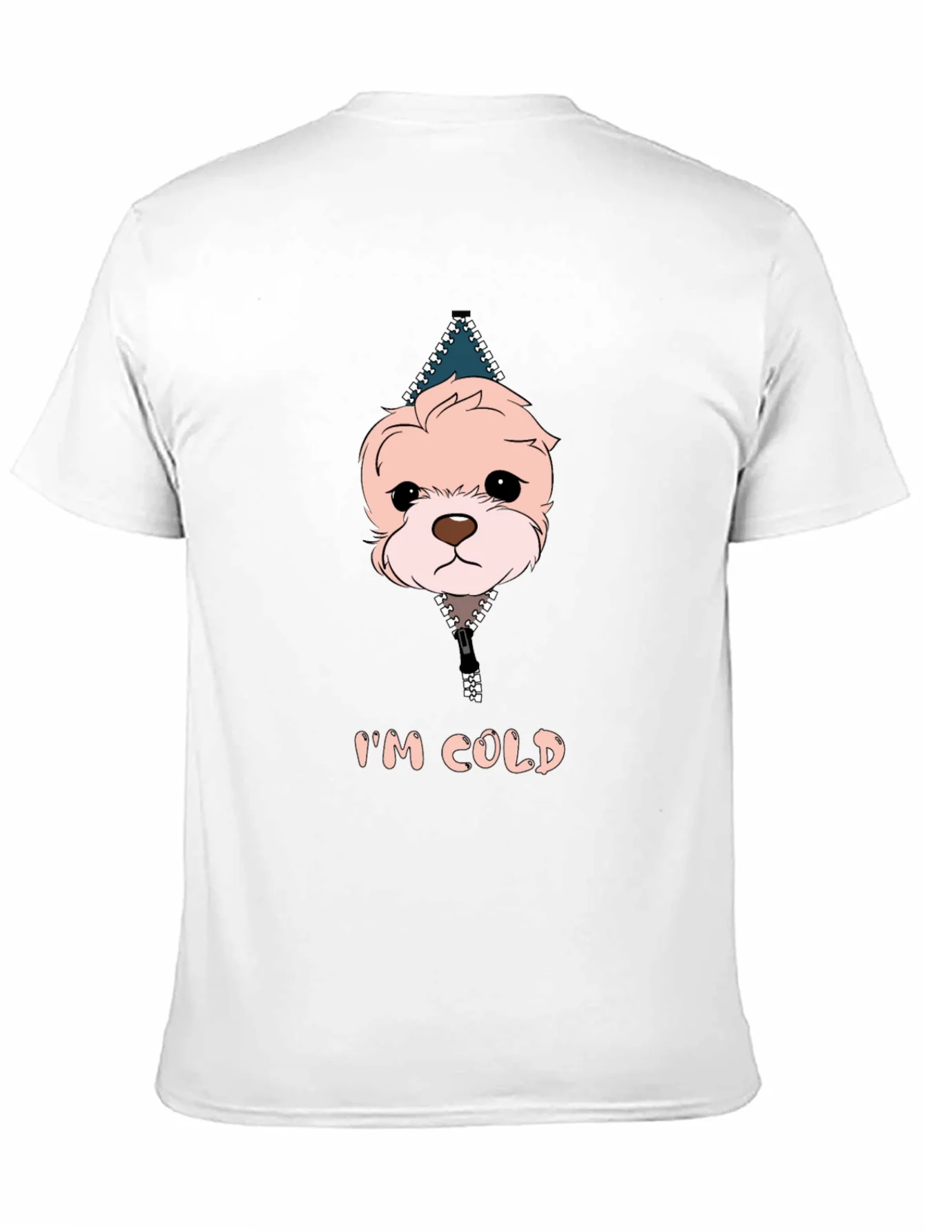 Camiseta Negra Im Cold con Dise?o de Cachorro