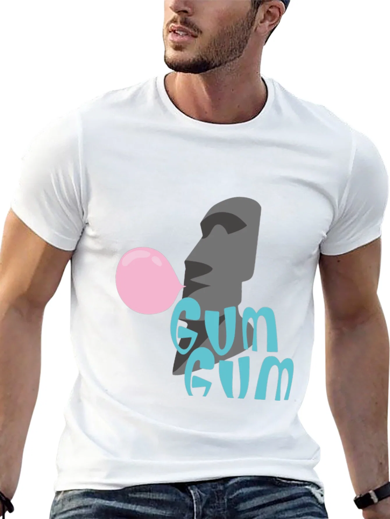 Rebbecca Moai Gum T-Shirt - Bubblegum Fun!