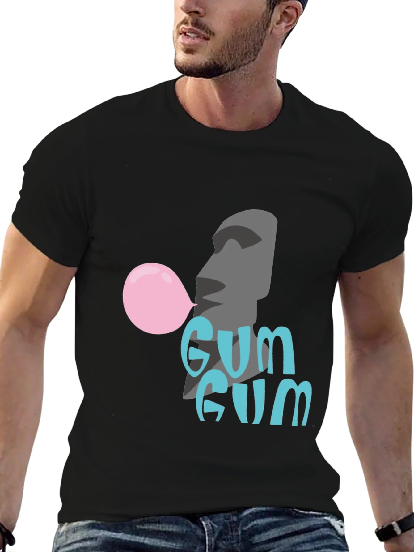 Rebbecca Moai Gum T-Shirt - Bubblegum Fun!