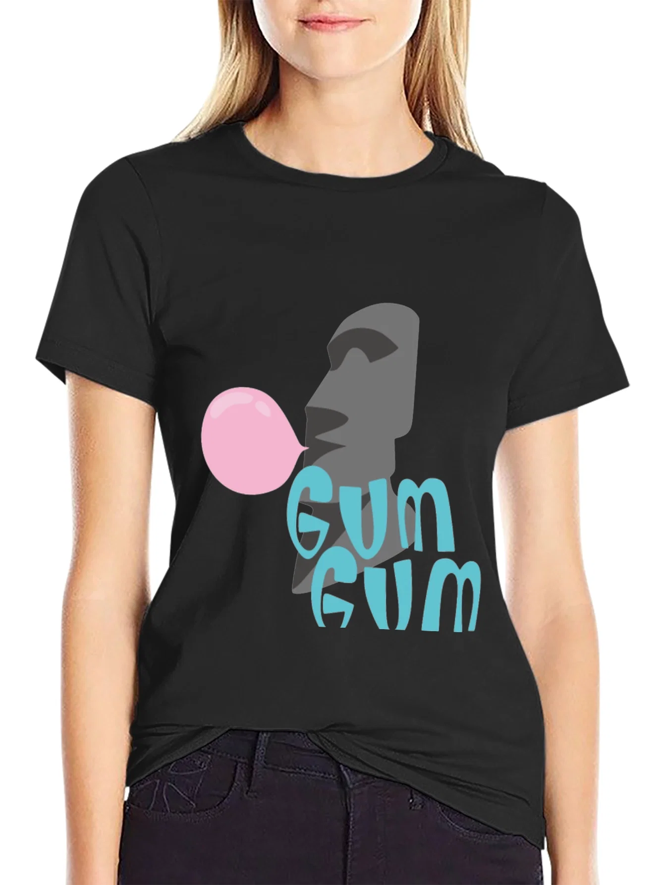 Rebbecca Moai Gum T-Shirt - Bubblegum Fun!