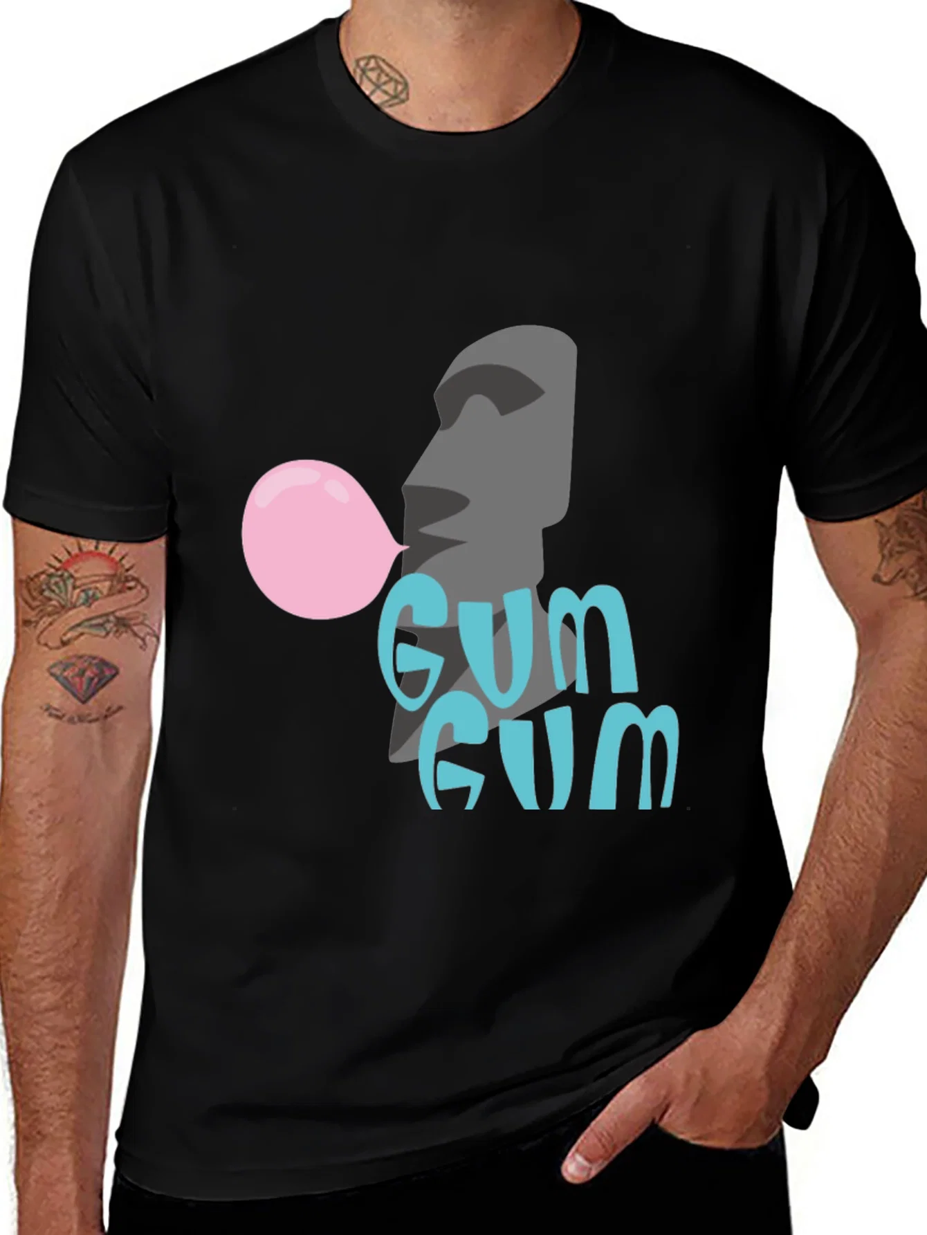 Rebbecca Moai Gum T-Shirt - Bubblegum Fun!