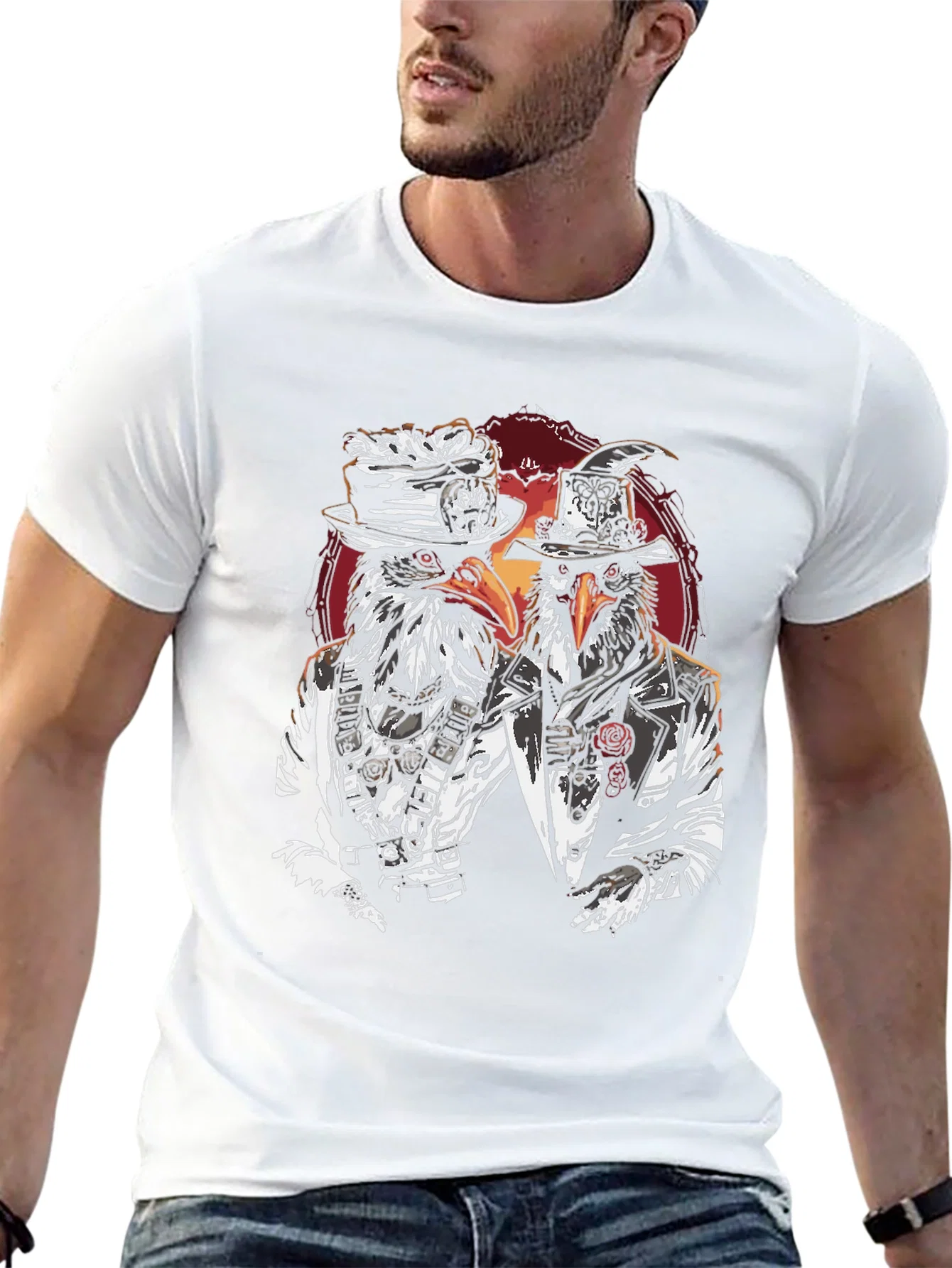 Rebbecca Steampunk Bird Duo T-Shirt