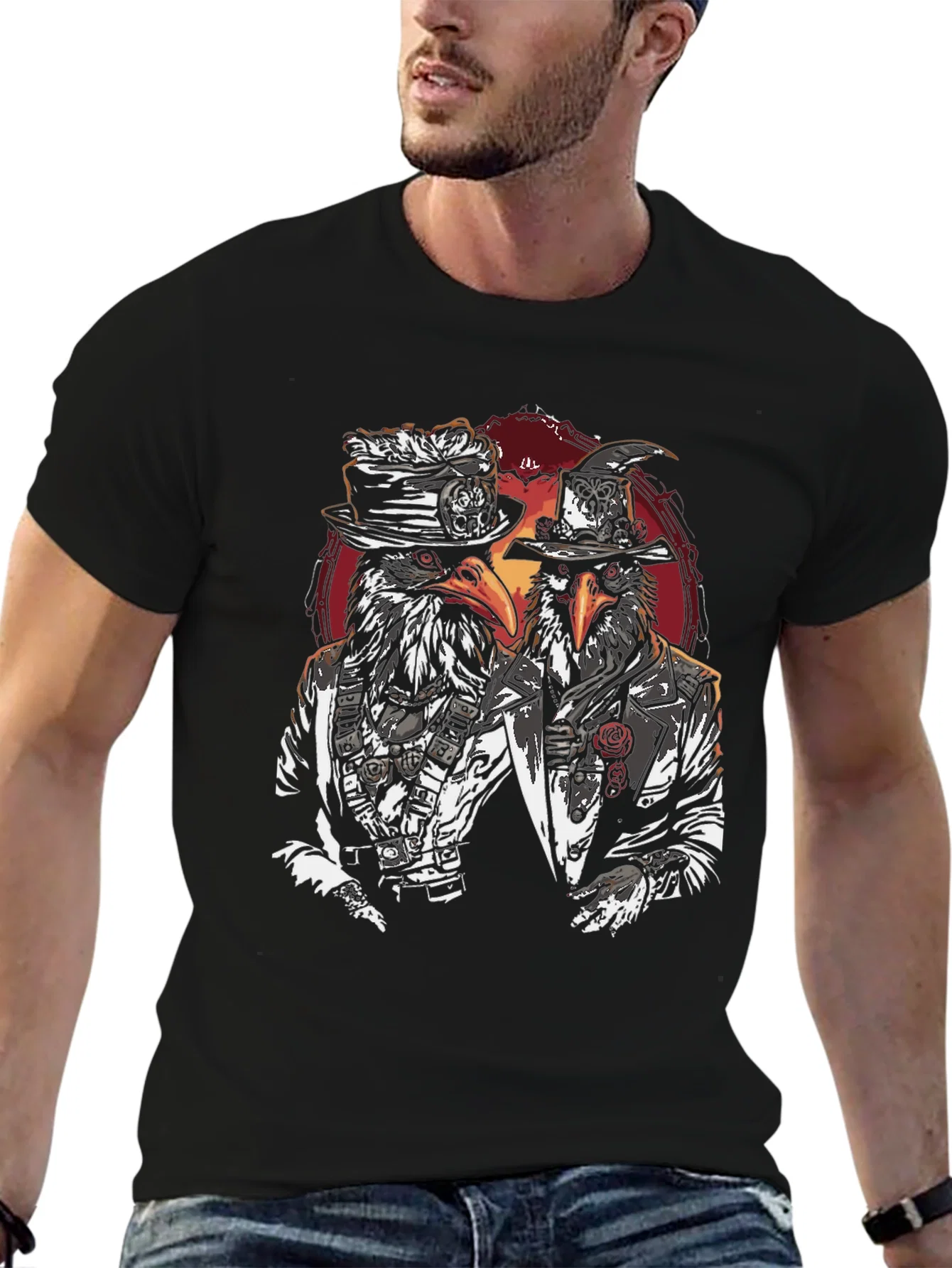 Rebbecca Steampunk Bird Duo T-Shirt