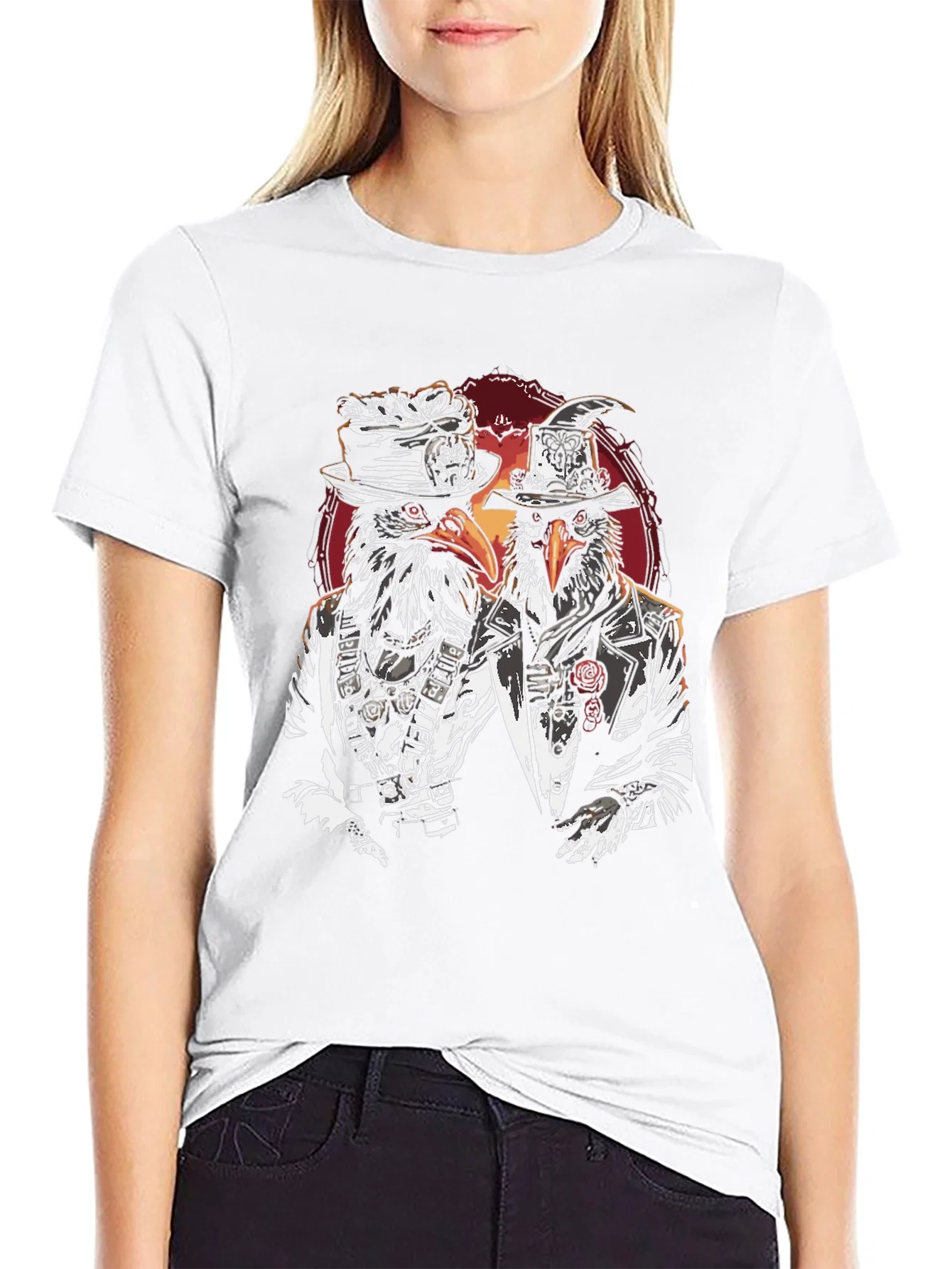 Rebbecca Steampunk Bird Duo T-Shirt