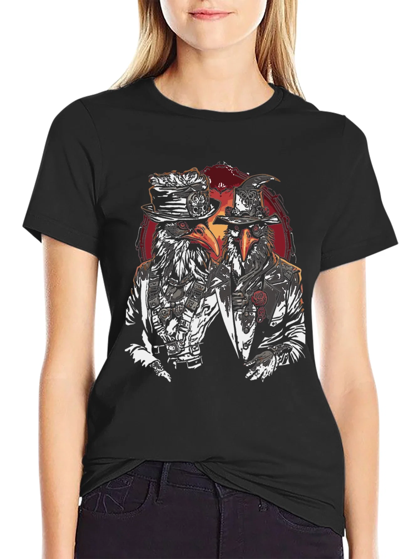 Rebbecca Steampunk Bird Duo T-Shirt