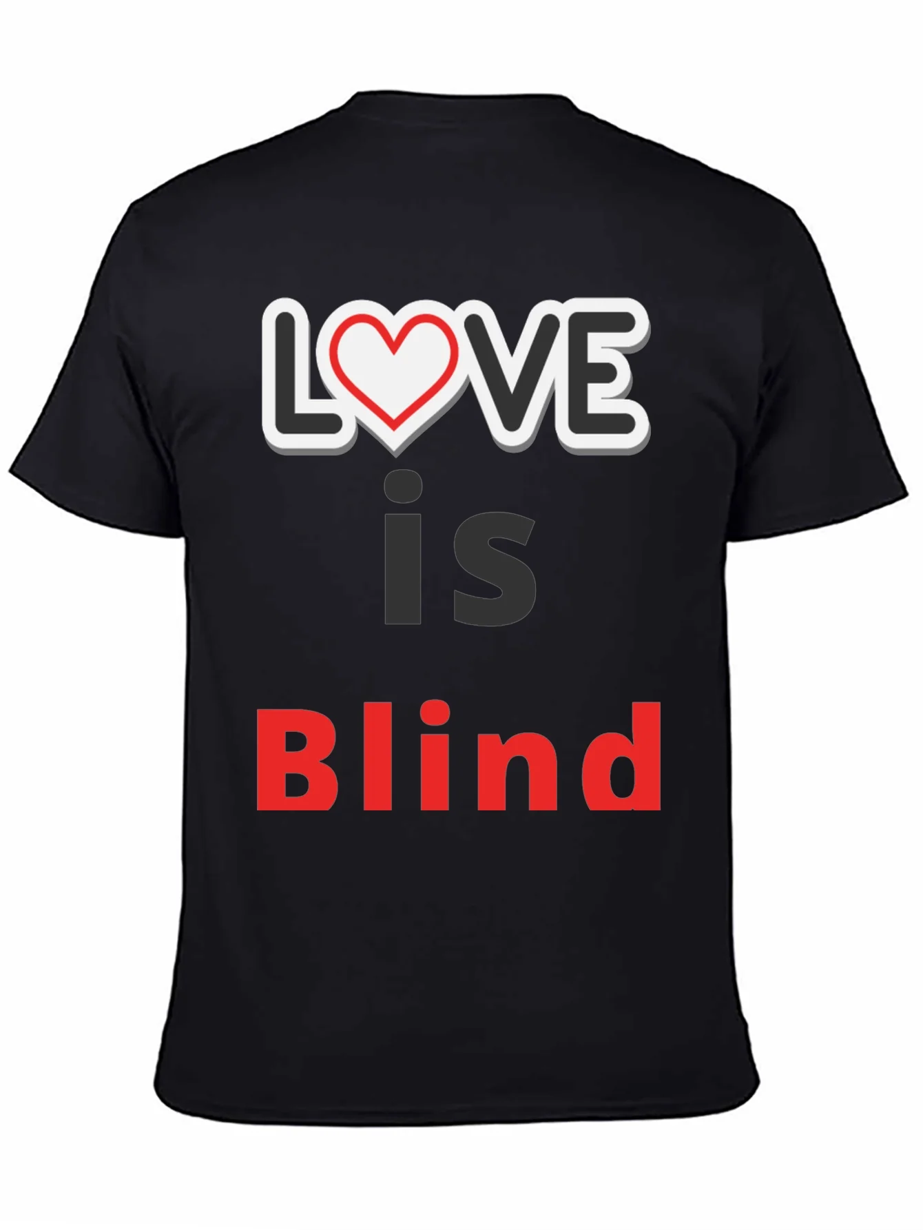 Camiseta Negra Love is Blind para Hombre