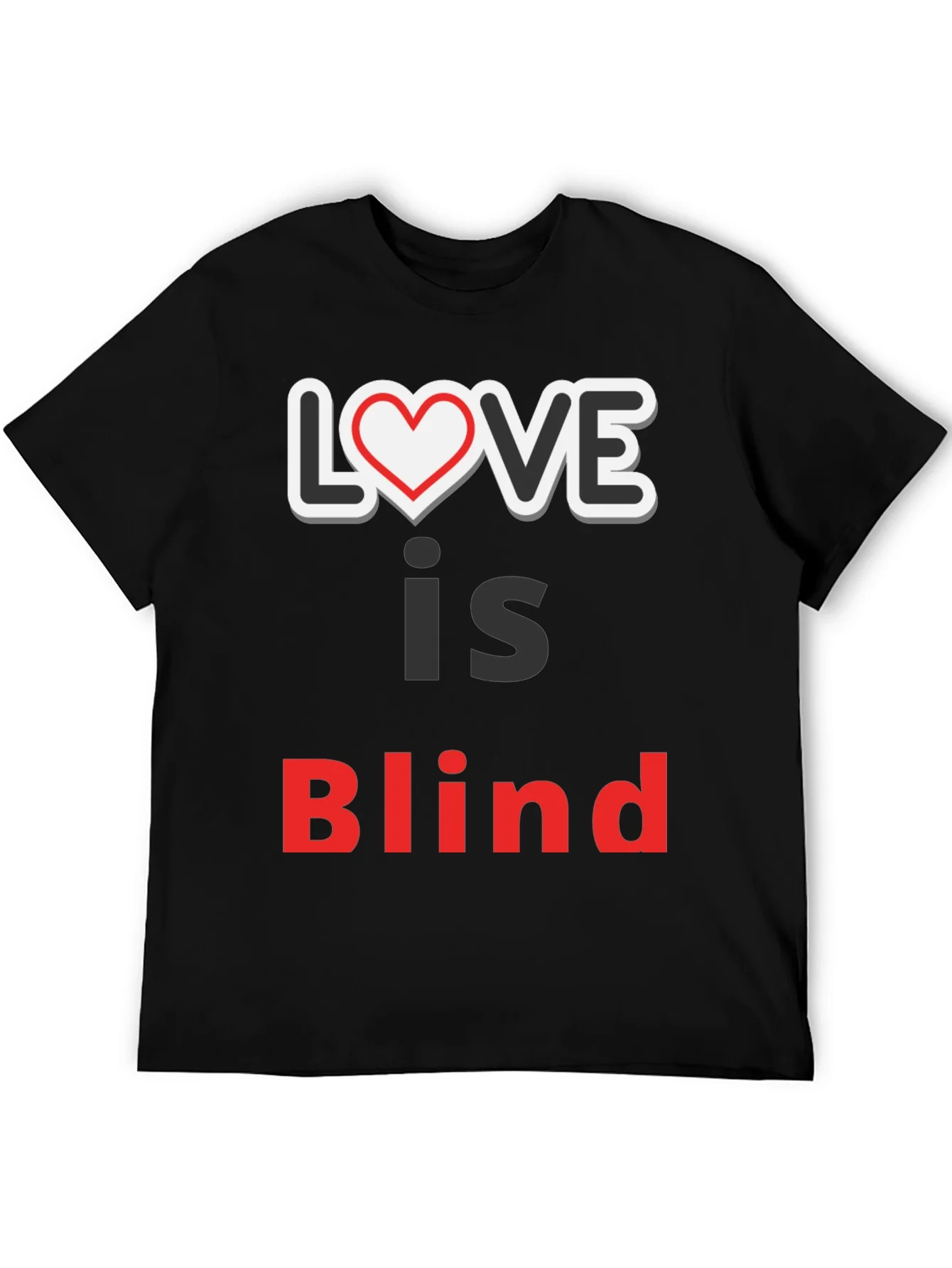 Camiseta Negra Love is Blind para Hombre