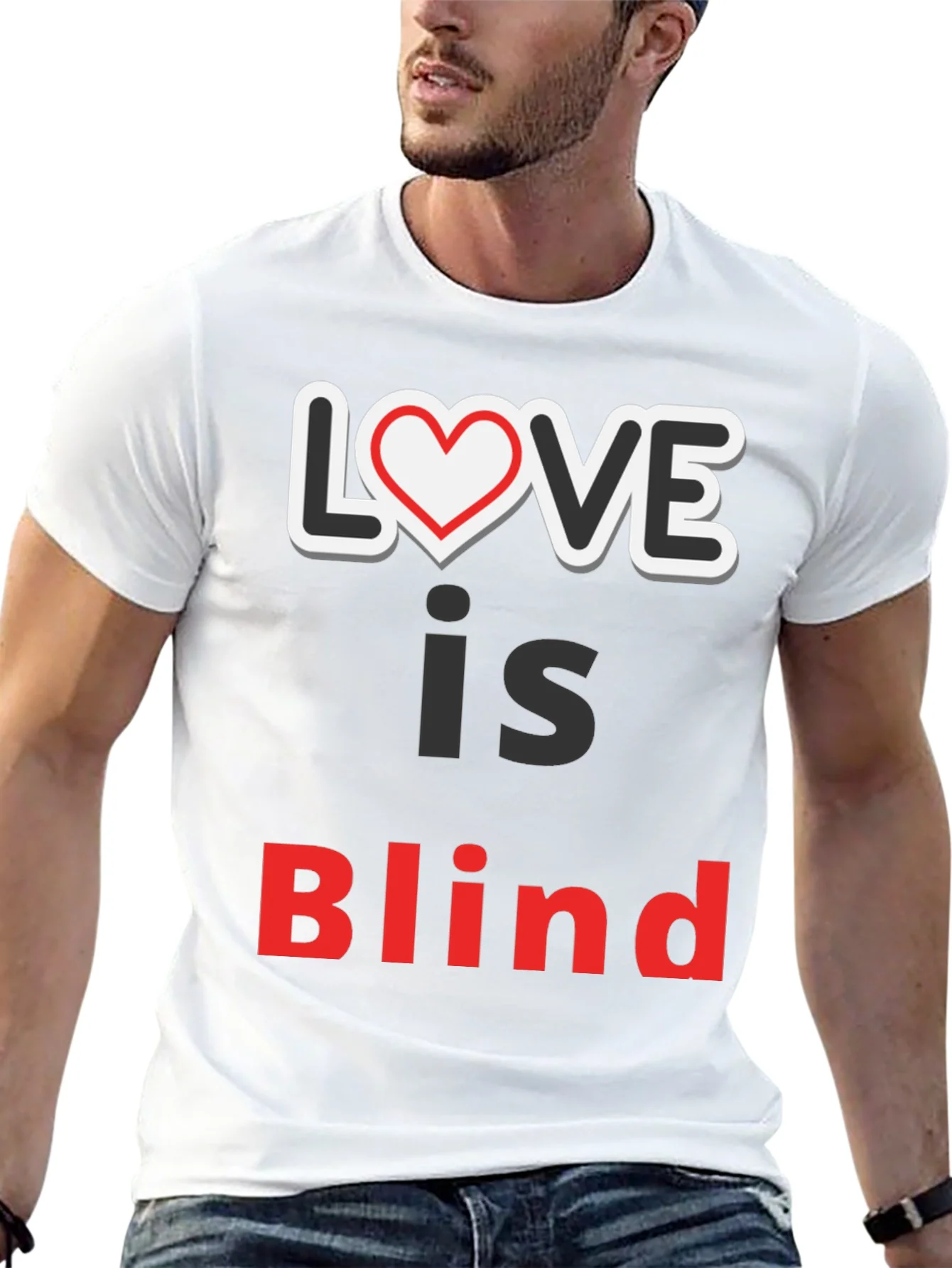 Camiseta Negra Love is Blind para Hombre