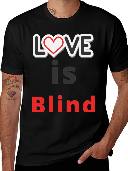 Camiseta Negra Love is Blind para Hombre